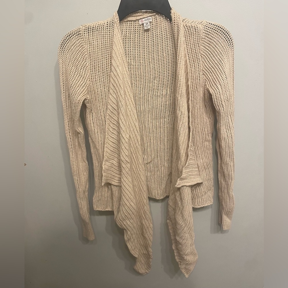 Guess Beige Open-Front Cardigan